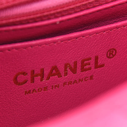 Chanel Lambskin Quilted Mini Rectangular Flap Fuchsia 6 of 11