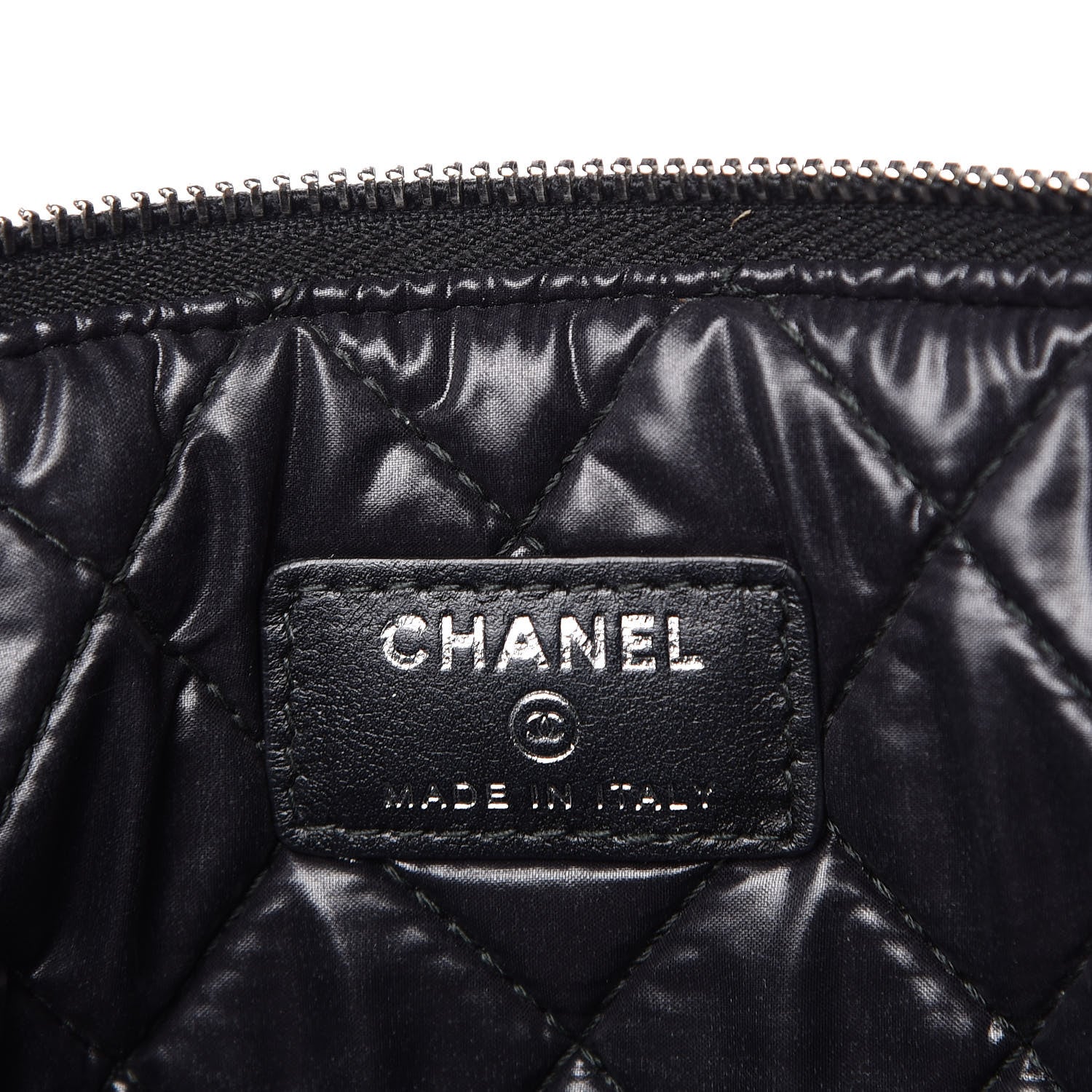 Chanel Canvas Large Deauville Pouch Grey 5 of 8