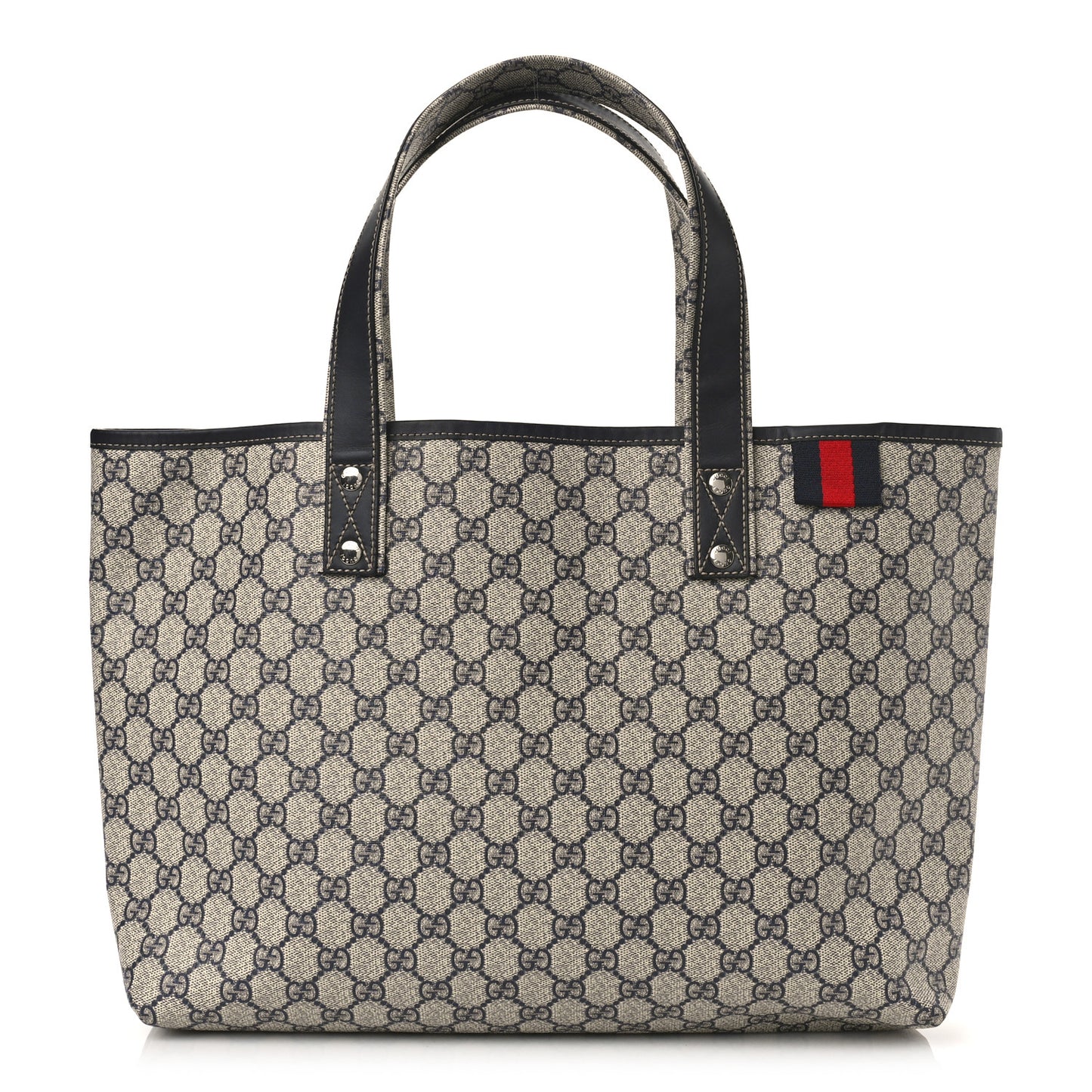 GG Plus Monogram Medium Signature Web Loop Tote Navy
