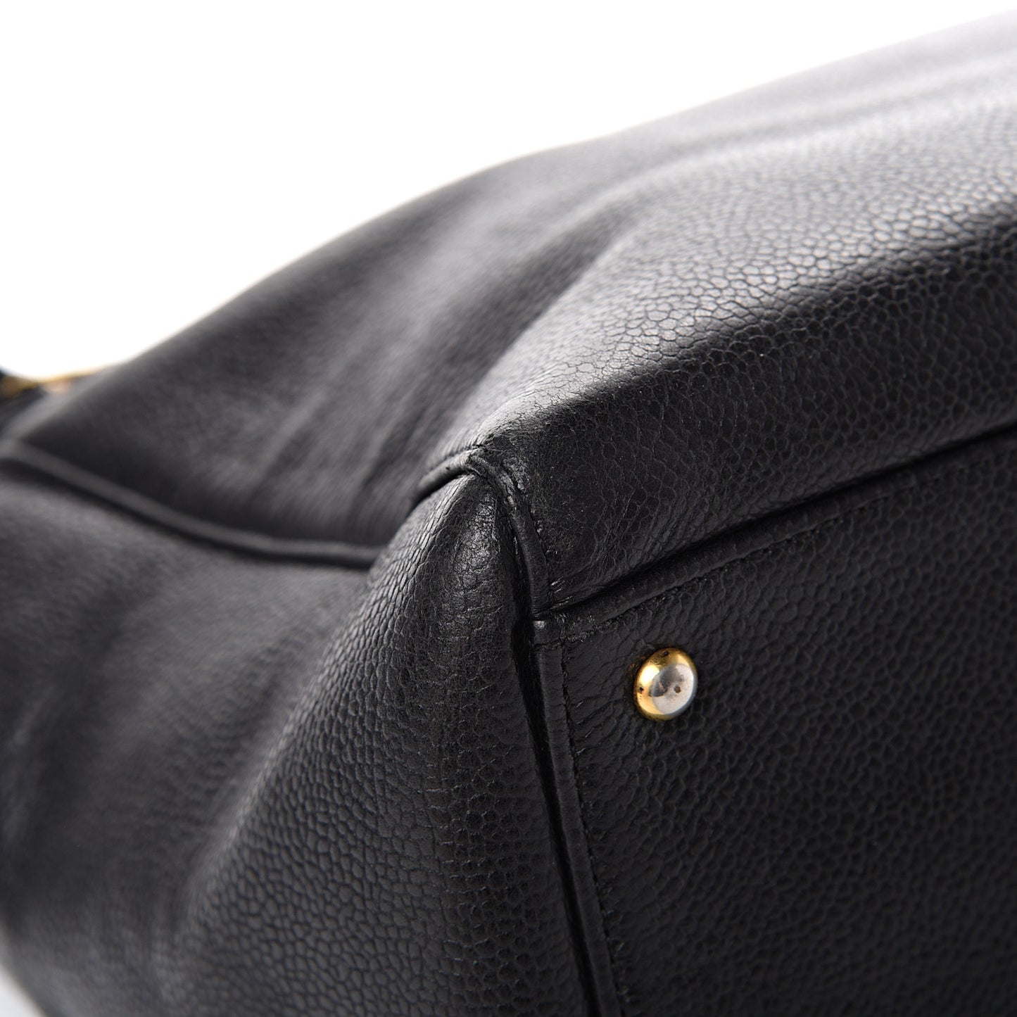 Caviar Large CC Shoulder Bag Black