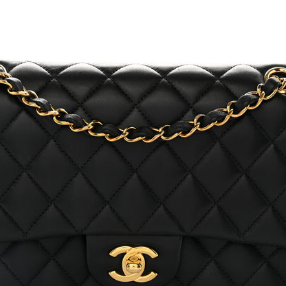Chanel Lambskin Quilted Medium Double Flap Black 8 of 11
