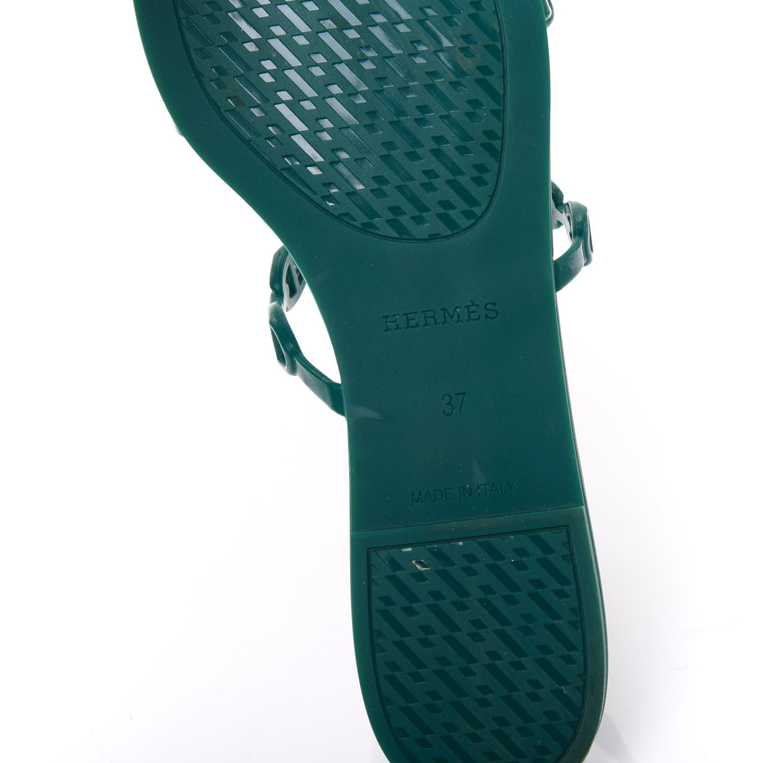 Hermes TPU Rivage Sandals 37 Vert d'Ete 6 of 9