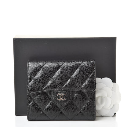 Chanel Caviar Quilted Compact Flap Wallet Black 9 of 9