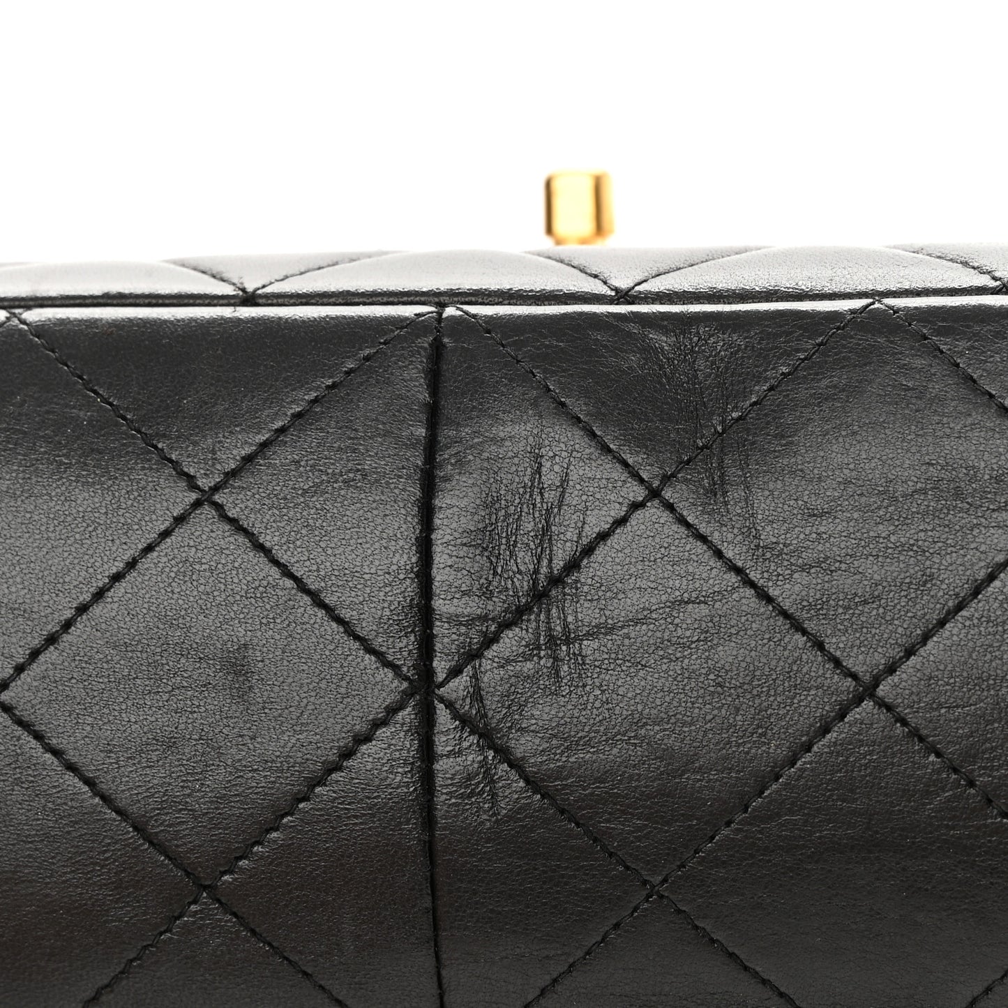 Lambskin Quilted Jumbo Single Flap Black