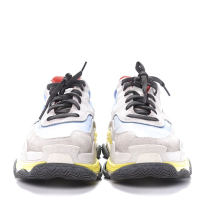 Balenciaga Nylon Suede Womens Triple S 2.0 Sneakers 38 Gris Bleu Rouge 2 of 9