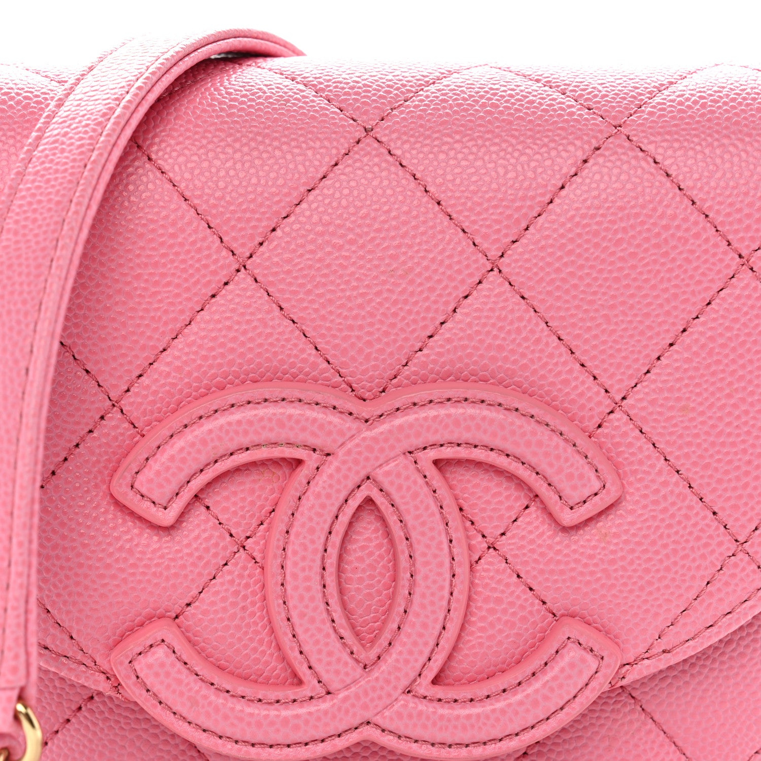 Chanel Caviar Quilted Mini Messenger Flap Light Pink 7 of 9