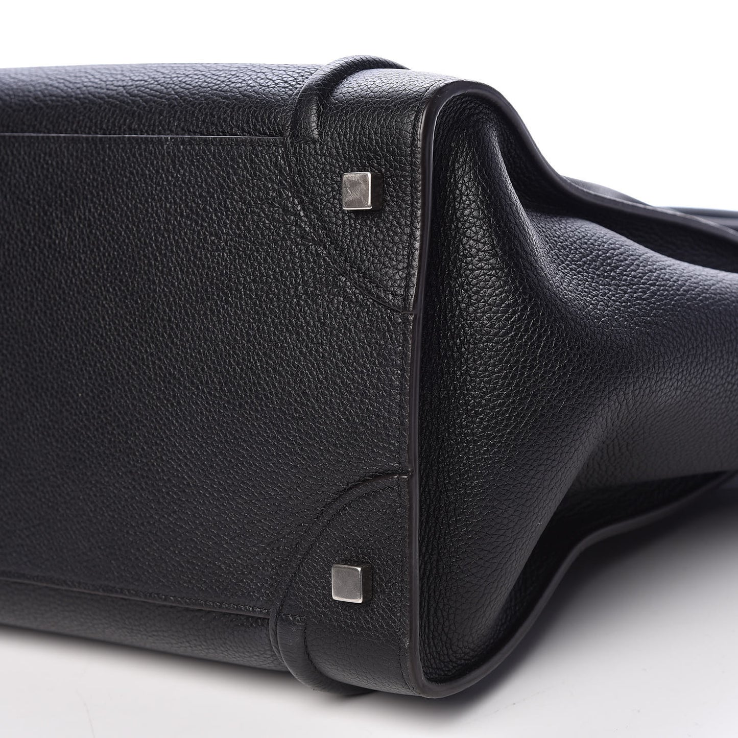 Drummed Calfskin Mini Luggage Black