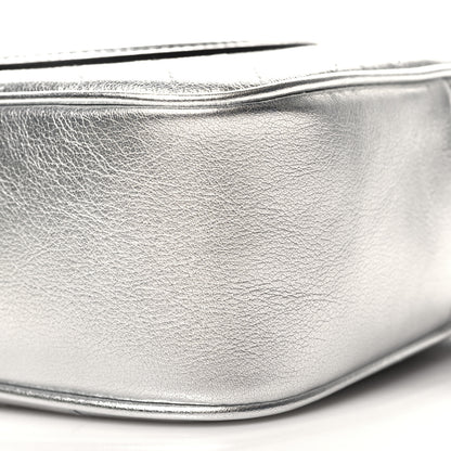 Gucci Metallic Sakai Be Green Calfskin Diagonal Stitched Small Blondie Shoulder Bag Silver 10 of 11