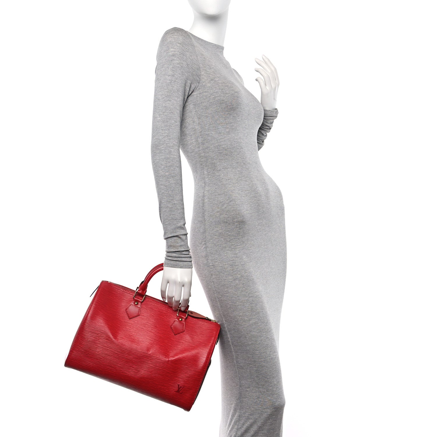 Louis Vuitton Epi Speedy 35 Castillan Red 2 of 10