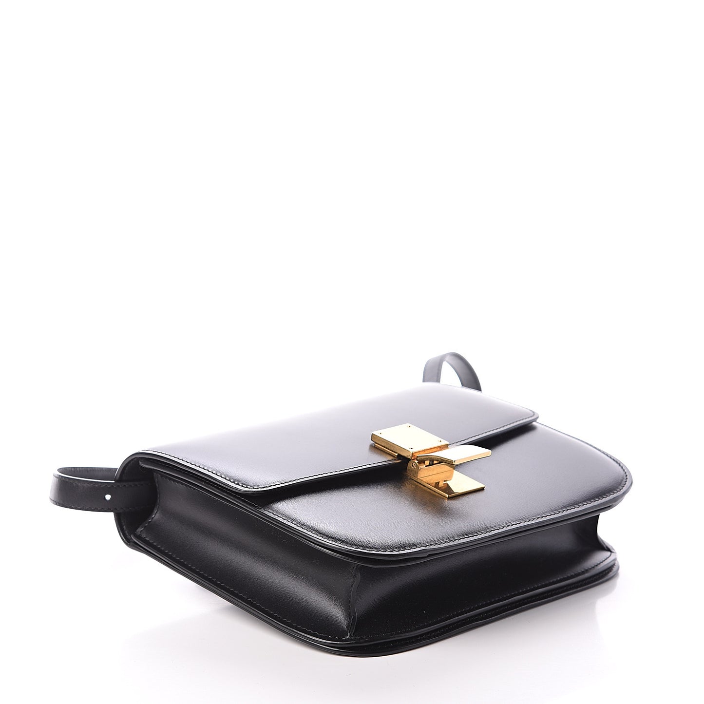 Box Calfskin Medium Classic Box Flap Bag Black