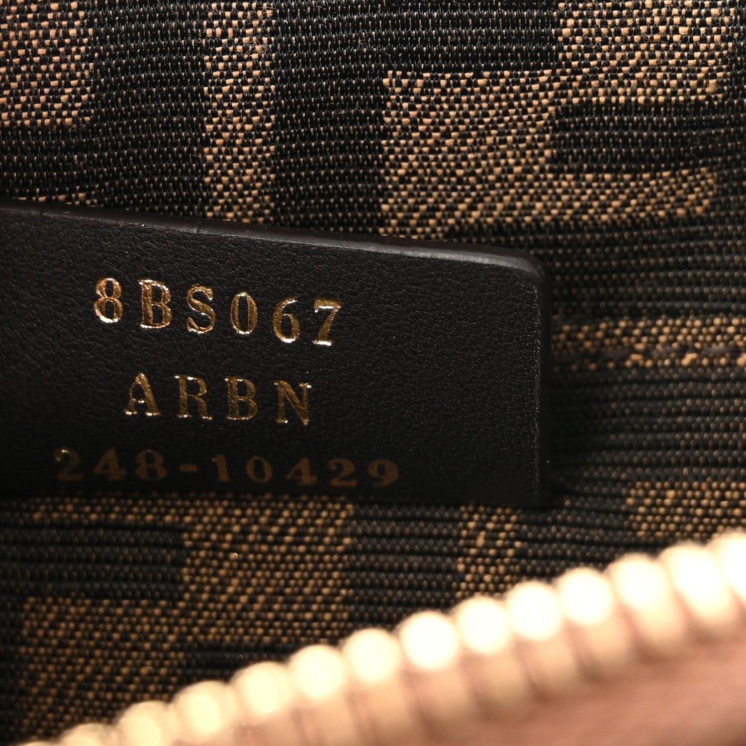 Fendi Vitello Grace Jacquard FF Mini By The Way Top Handle Boston Bag  Gianduia Panna 7 of 10