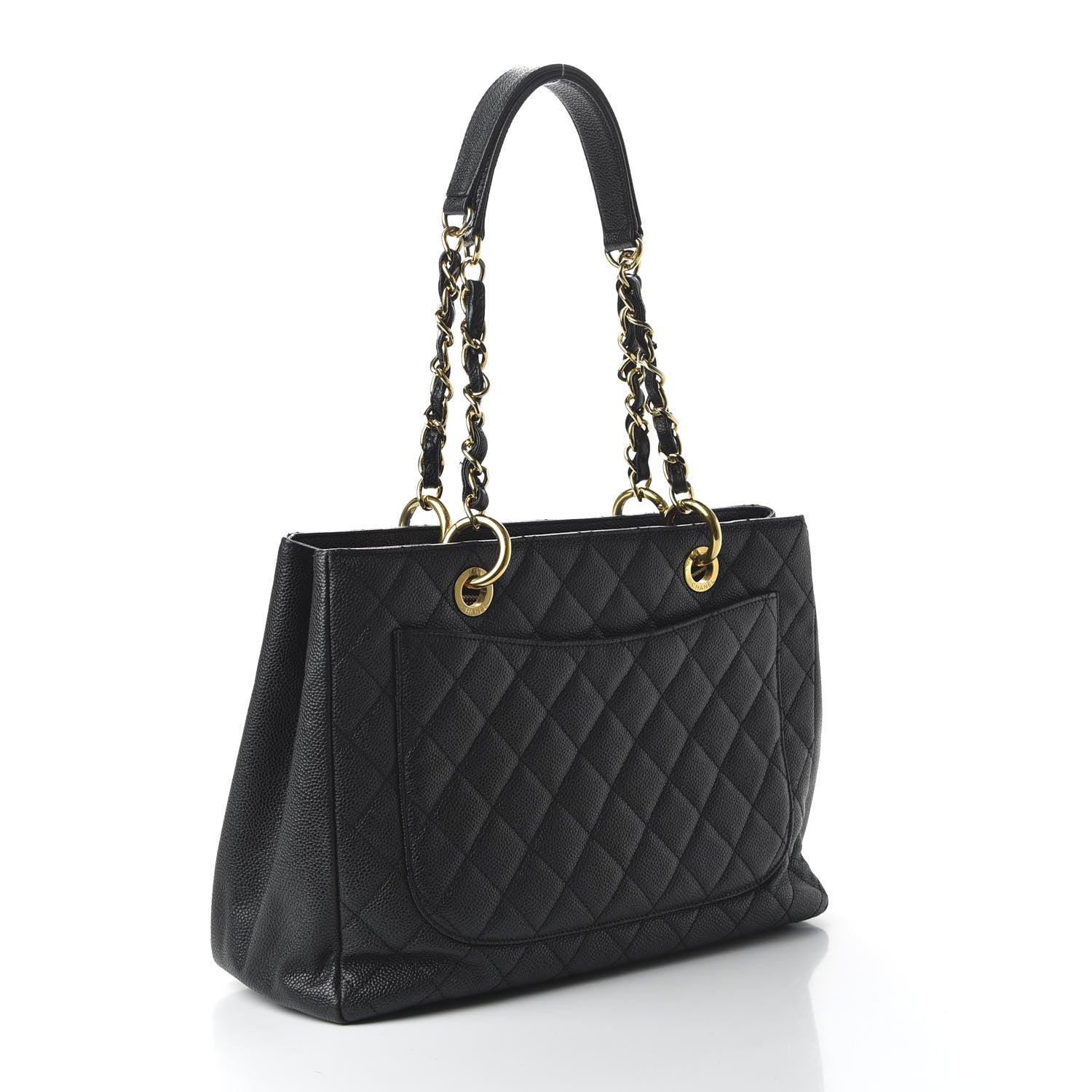 Chanel Caviar Quilted Grand Shopping Tote GST Black 3 of 10