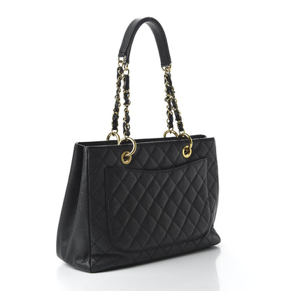Chanel Caviar Quilted Grand Shopping Tote GST Black 3 of 10