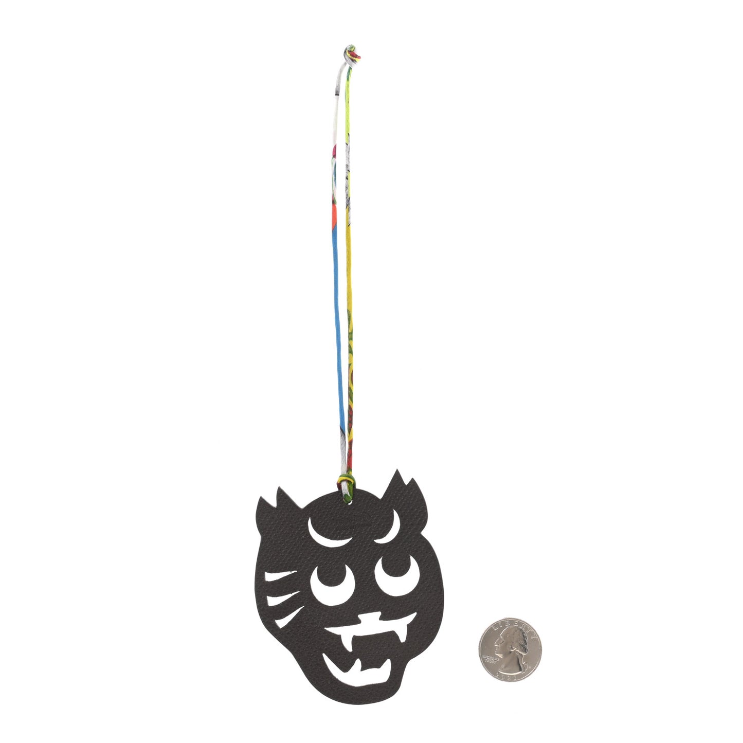 Togo Epsom Petit H Tiger Tete Bag Charm Gris Mouette