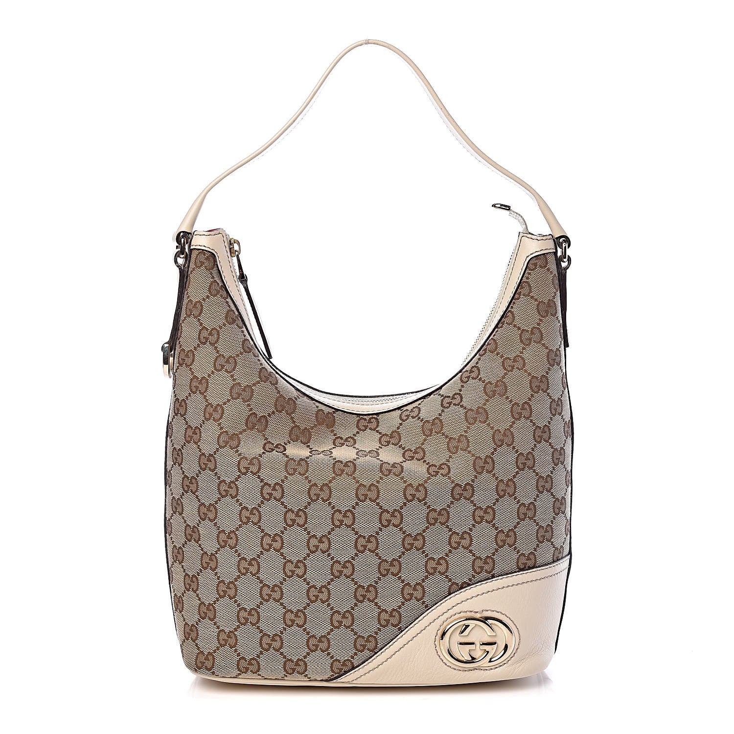 Gucci Monogram Medium New Britt Hobo Off White 1 of 10