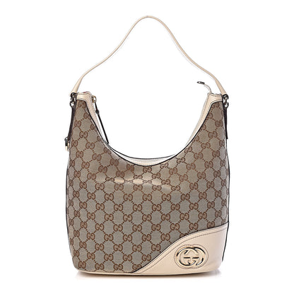 Gucci Monogram Medium New Britt Hobo Off White 1 of 10