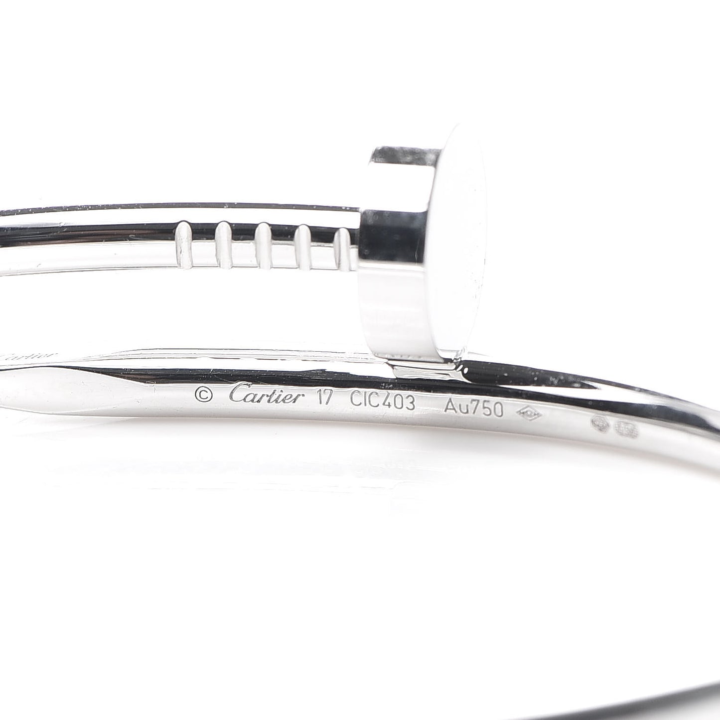 18K White Gold Juste Un Clou Bracelet 17