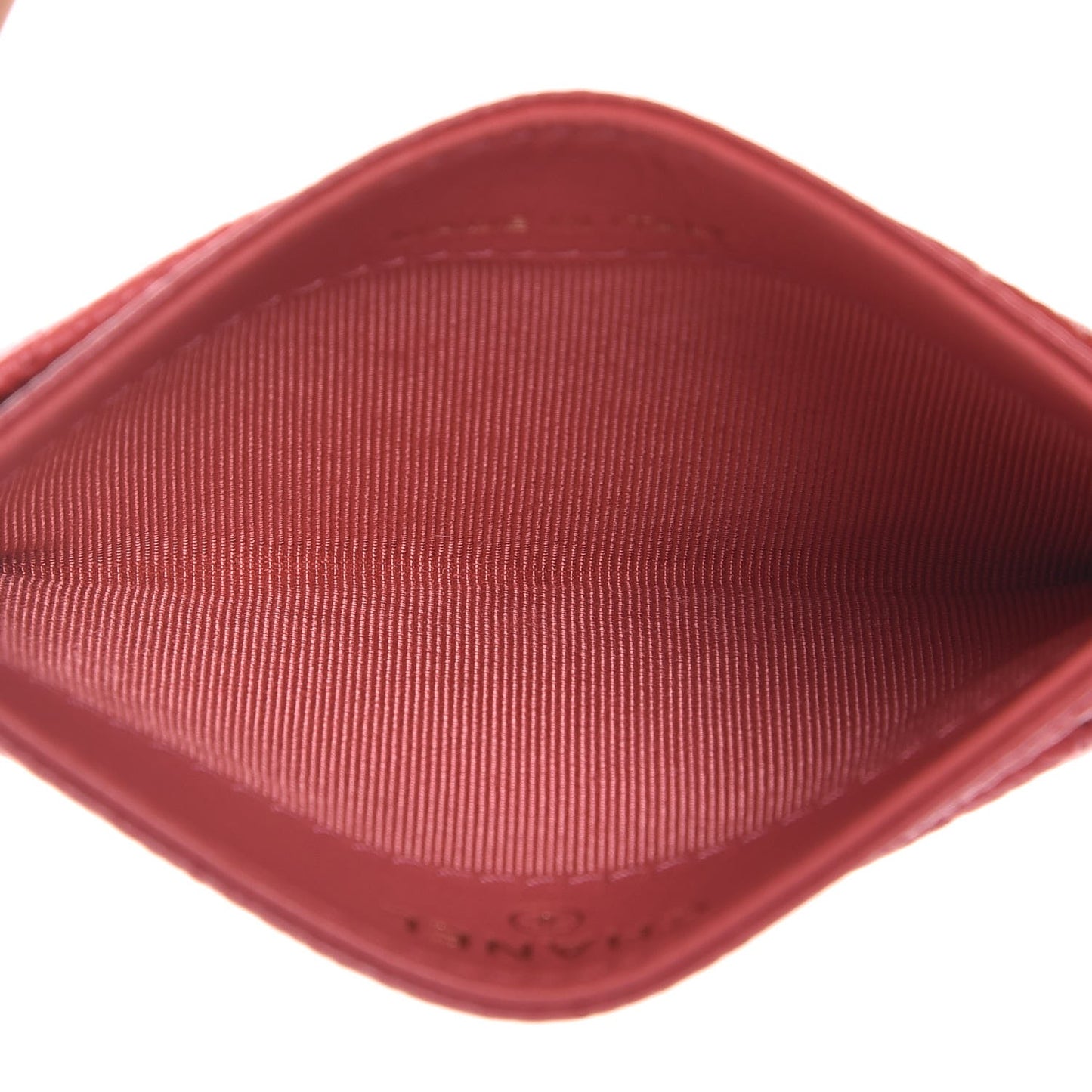 Caviar Quilted Card Holder Pink