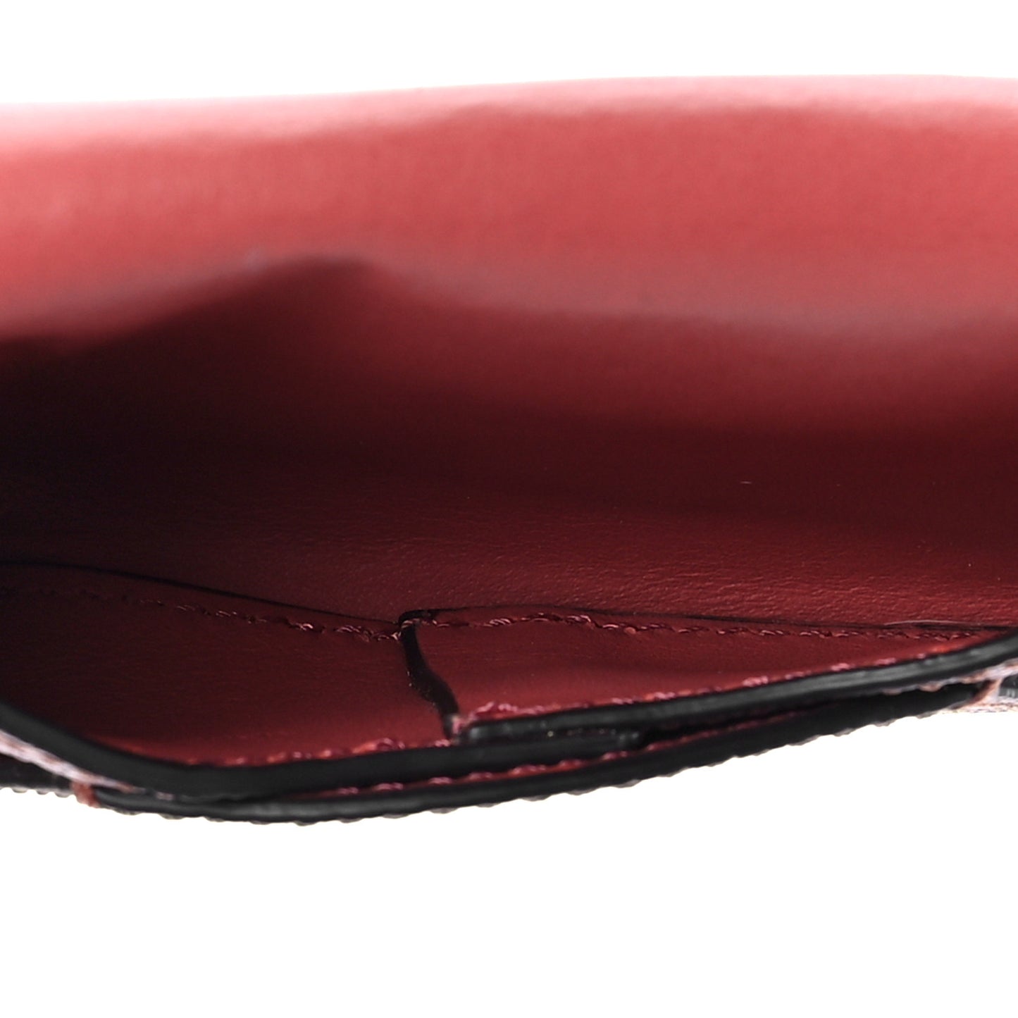 Soft Grain Calfskin Haymarket Check Mayfield Card Case Dusty Pink