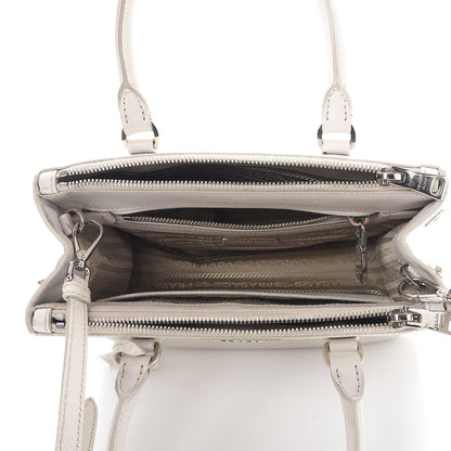Prada Saffiano Lux Small Galleria Double Zip Tote White 6 of 15