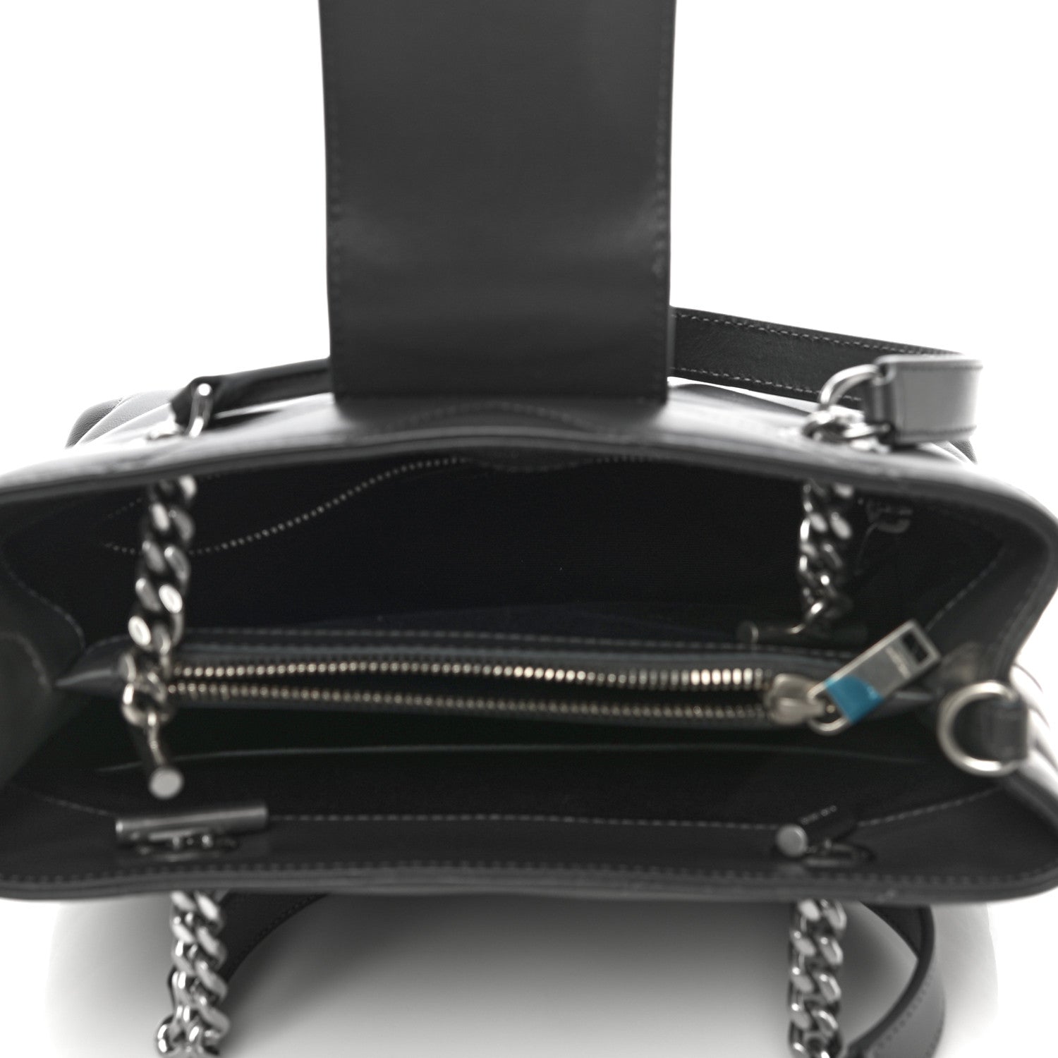 Saint Laurent Calfskin Y Quilted Monogram Small Loulou Shopper Grey 5 of 9