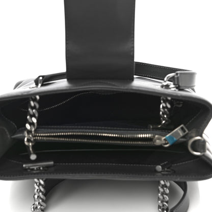 Saint Laurent Calfskin Y Quilted Monogram Small Loulou Shopper Grey 5 of 9