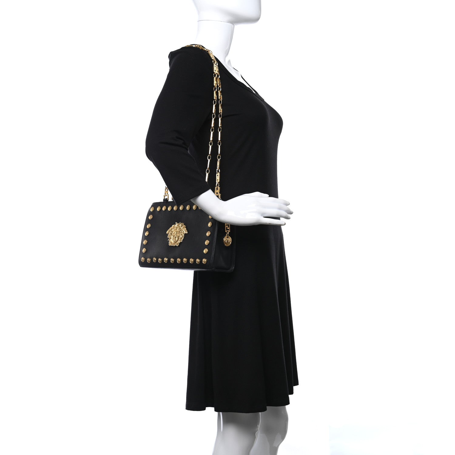 Versace Nappa Medusa Shoulder Bag Black 2 of 13