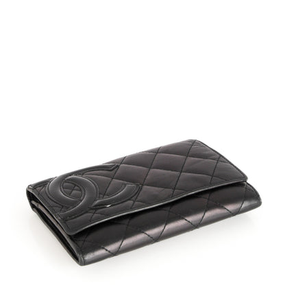 Chanel Calfskin Quilted Cambon Flap Wallet Black 4 of 7