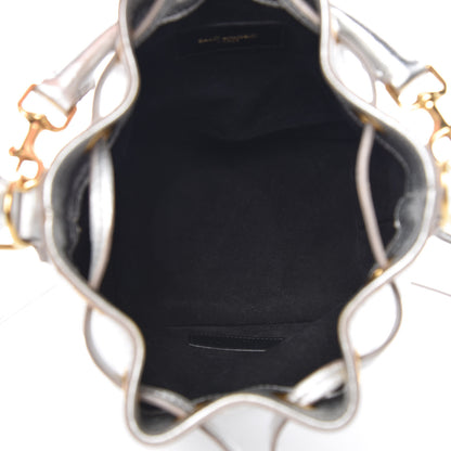 Saint Laurent Metallic Calfskin Small Emmanuelle Bucket Bag Silver 6 of 15