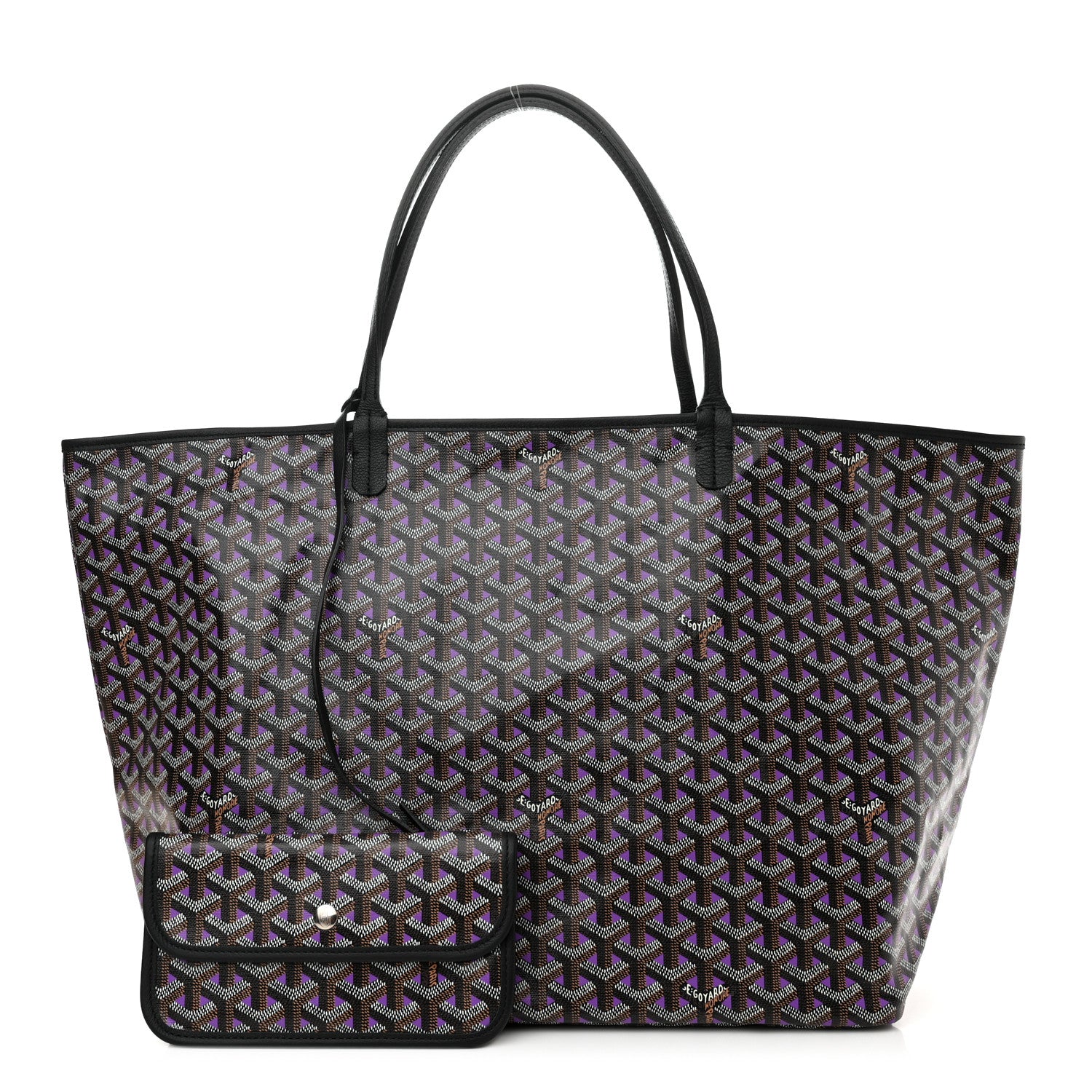 Goyard Goyardine Saint Louis Claire Voie GM Black Purple 1 of 11