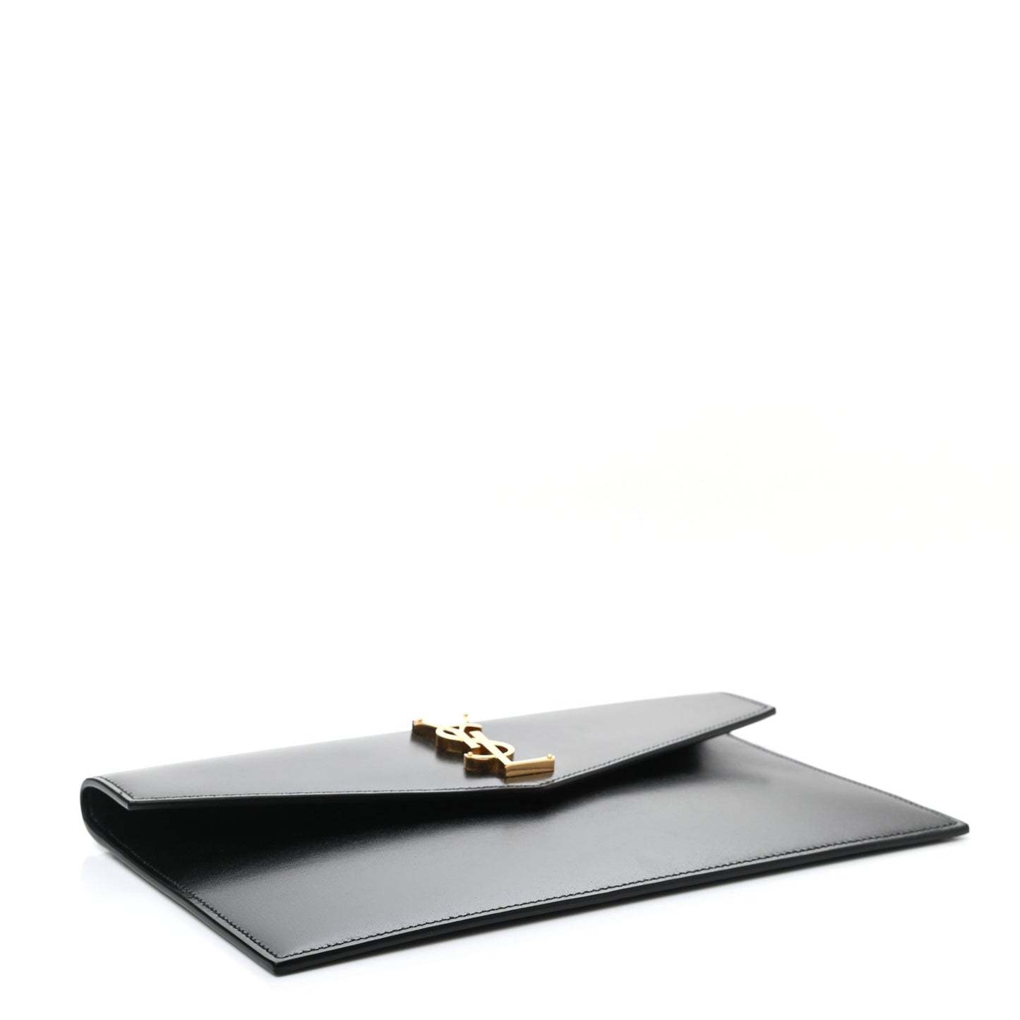 Smooth Shiny Calfskin Monogram Uptown Pouch Black