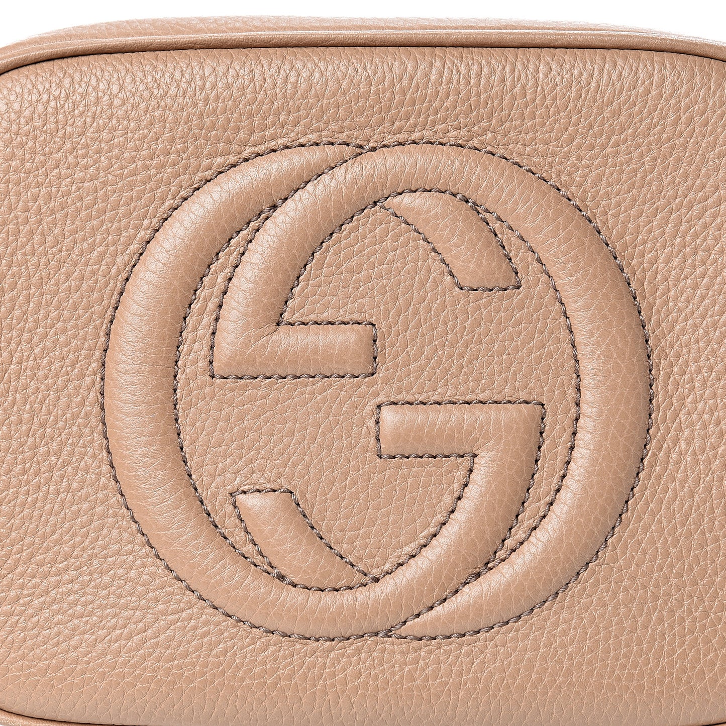 Pebbled Calfskin Small Soho Disco Bag Camelia