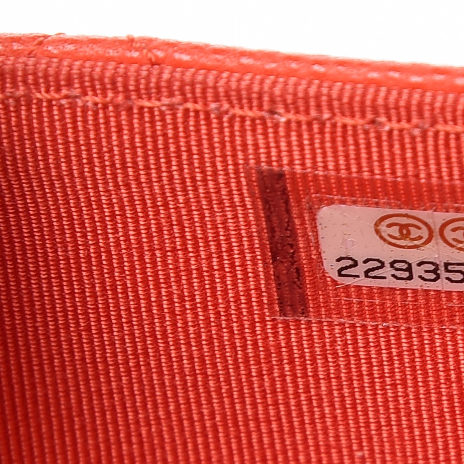 Chanel Caviar Quilted Card Holder Orange 8 of 8