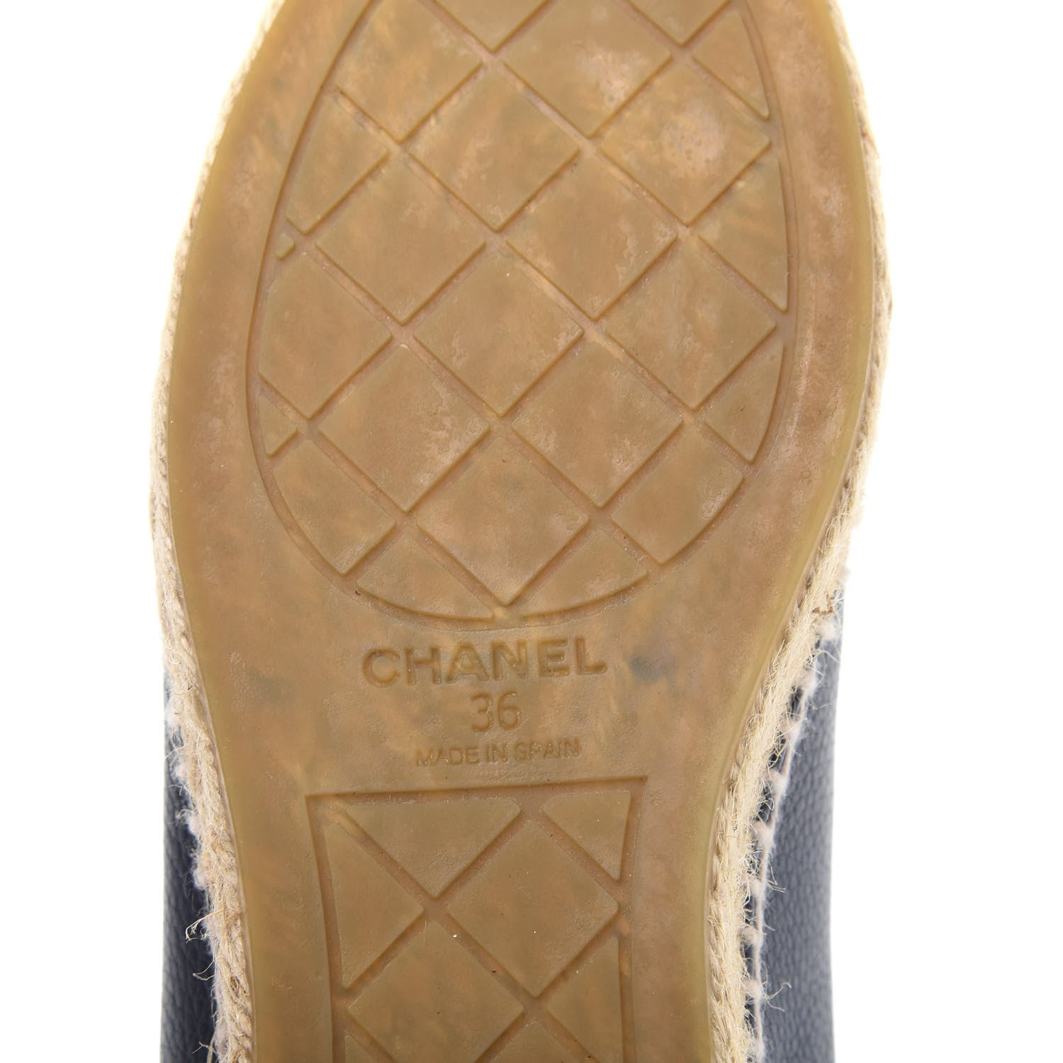 Chanel Grained Calfskin CC Espadrilles 36 Black 7 of 8