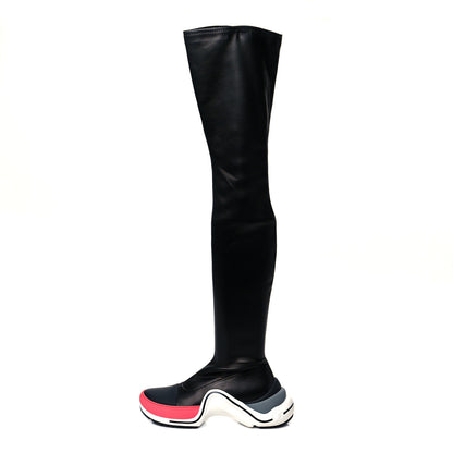 Louis Vuitton Lambskin LV Archlight Flat Thigh Boots 39 Black Pink 1 of 7