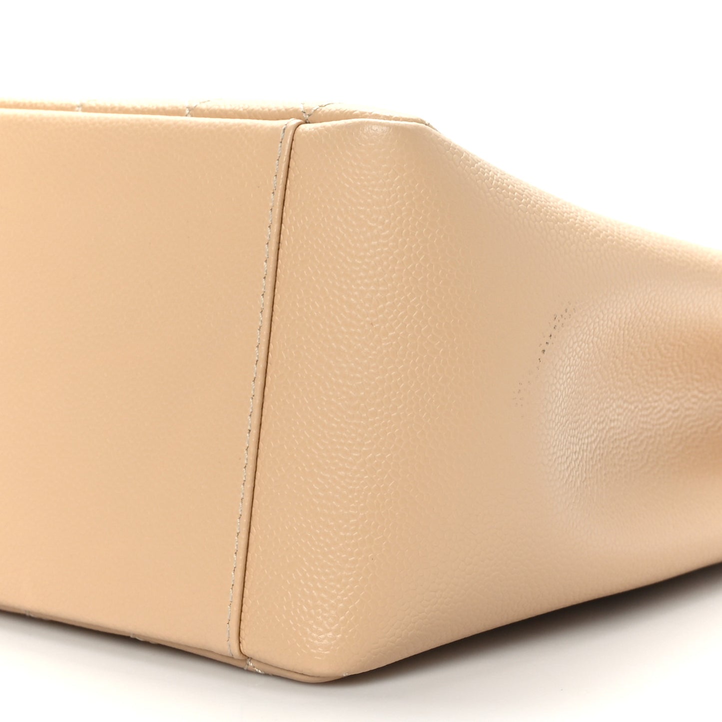 Caviar Quilted Grand Shopping Tote GST Beige Clair
