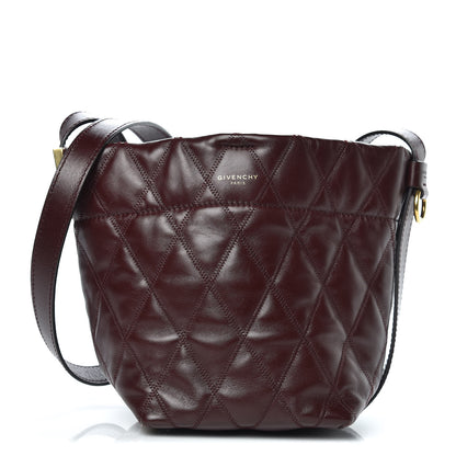 Givenchy Lambskin Quilted Mini GV Bucket Bag Aubergine 1 of 11