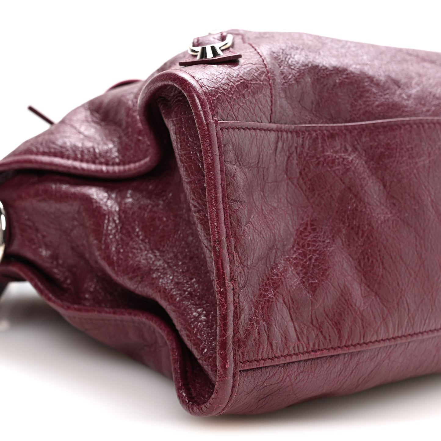 Agneau Classic Silver Hardware City Violet Prune