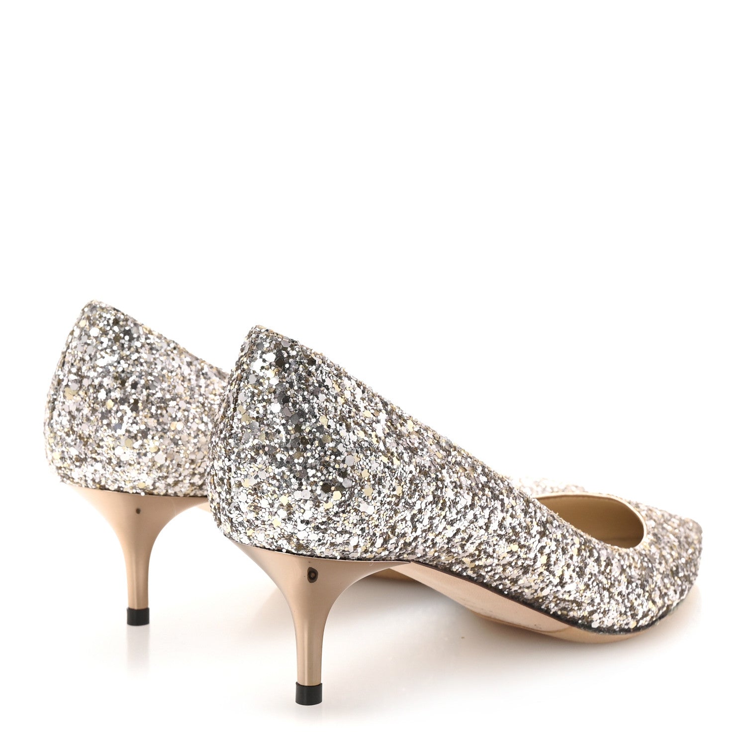 Jimmy Choo Coarse Glitter Degrade Romy 60 Pumps 37 Champagne 5 of 8