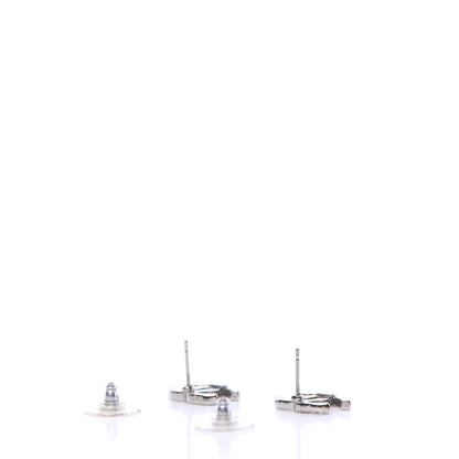 Chanel Crystal CC Earrings Silver 3 of 5