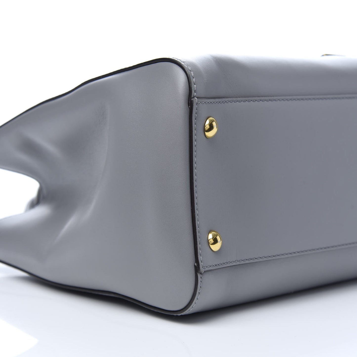 Calfskin Web Large Sylvie Top Handle Tote Deep Grey