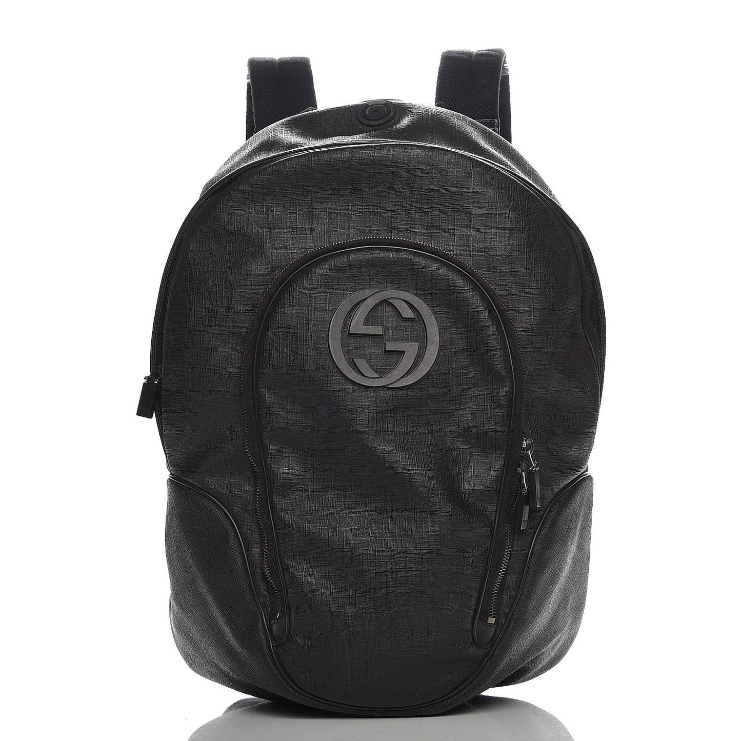 Coated Canvas Interlocking G Travel Backpack Black