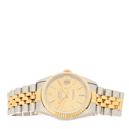 Rolex Stainless Steel 18K Yellow Gold 36mm Oyster Perpetual Datejust Watch Champagne 16233 2 of 4
