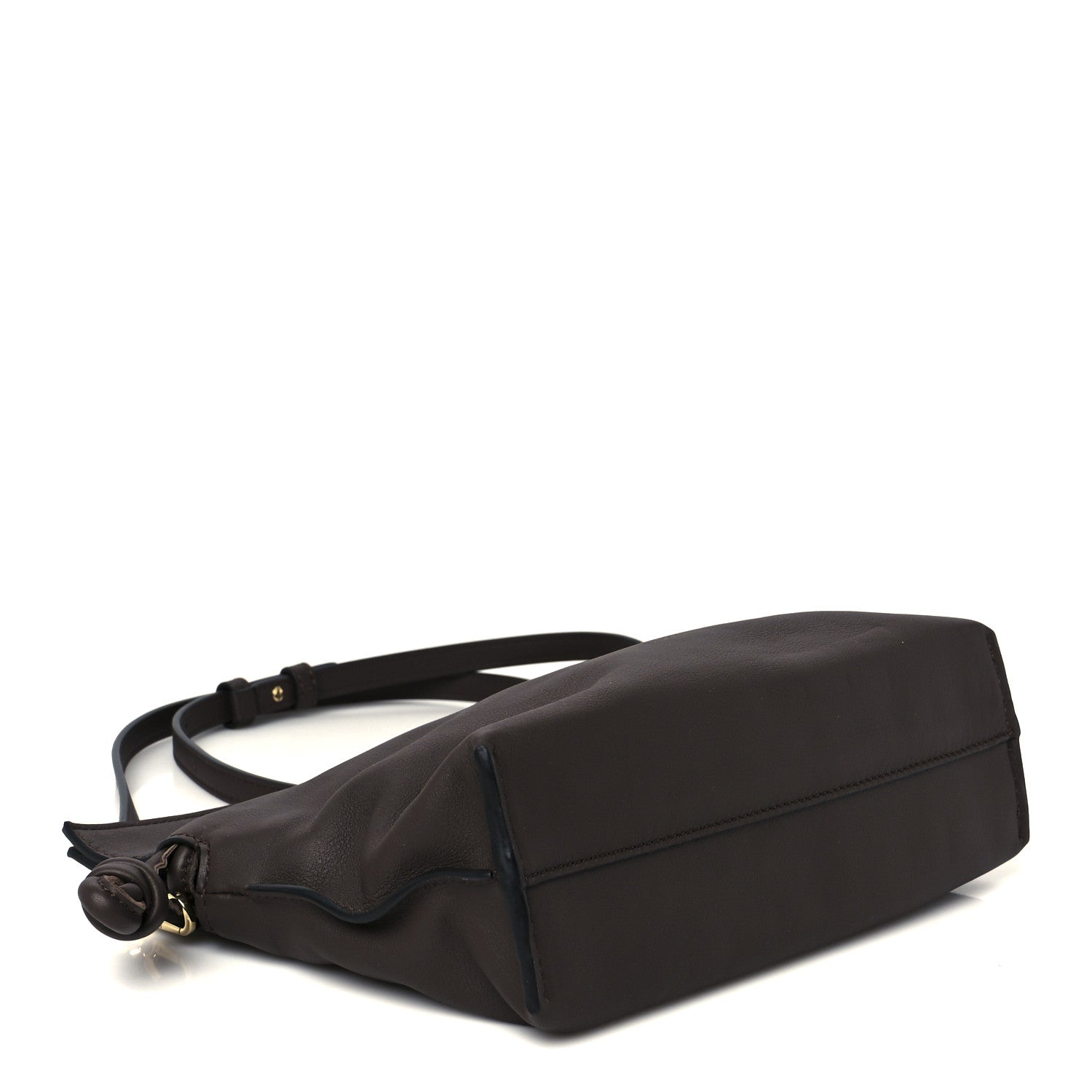 Loewe Calfskin Mini Flamenco Knot Clutch Chocolate 4 of 10