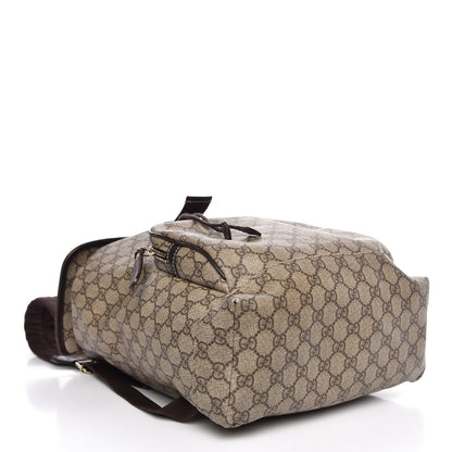 Gucci GG Supreme Monogram Medium Single Buckle Rucksack Backpack Beige Ebony Brown 4 of 13