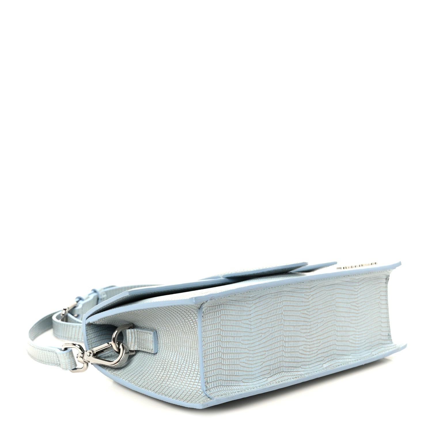 Jacquemus Calfskin Lizard Embossed Le Grand Bambino Light Blue 4 of 12