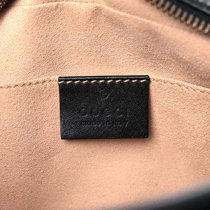 Gucci Calfskin Matelasse Small GG Marmont Chain Shoulder Bag Black 5 of 13