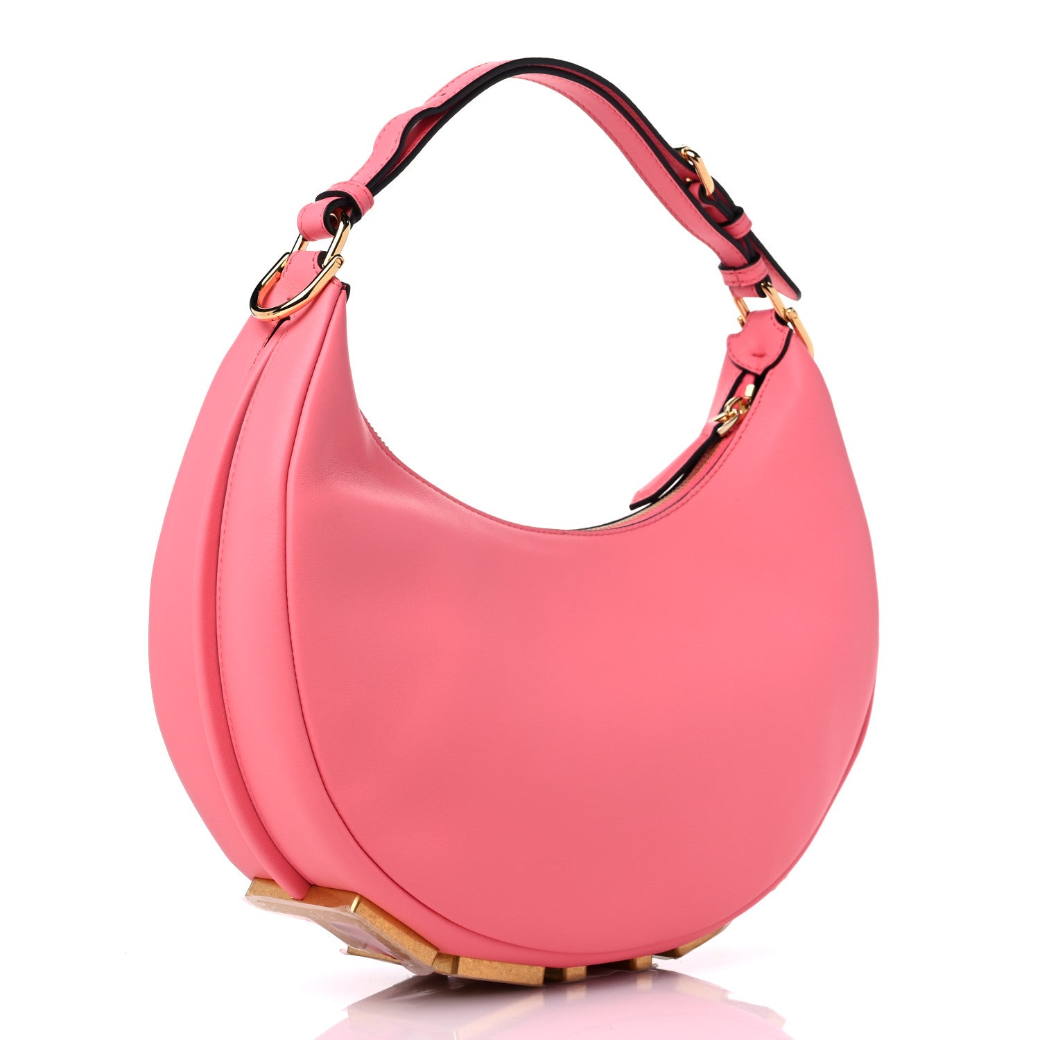 Fendi Vitello Grace Matte Small Fendigraphy Hobo Bag Pink Dalia 3 of 12