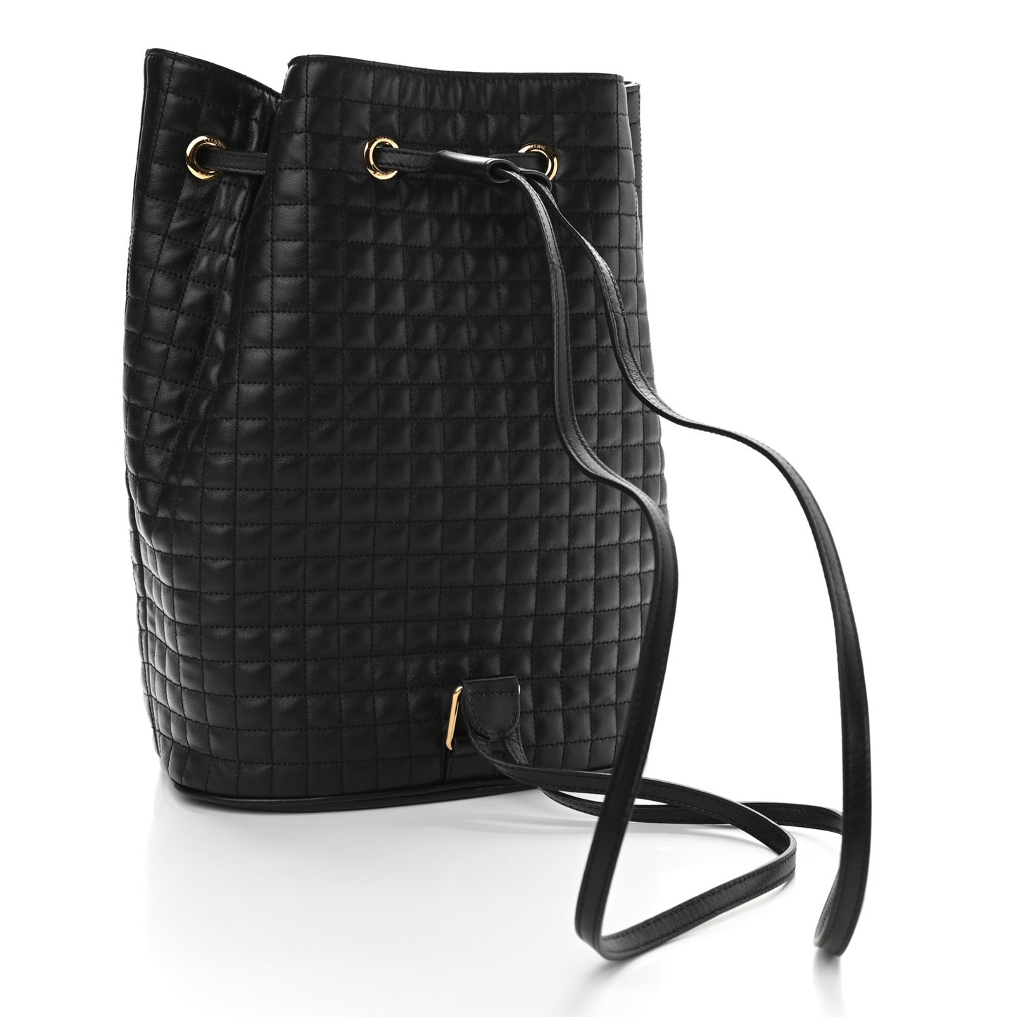 Calfskin Quilted Small C Backpack Black