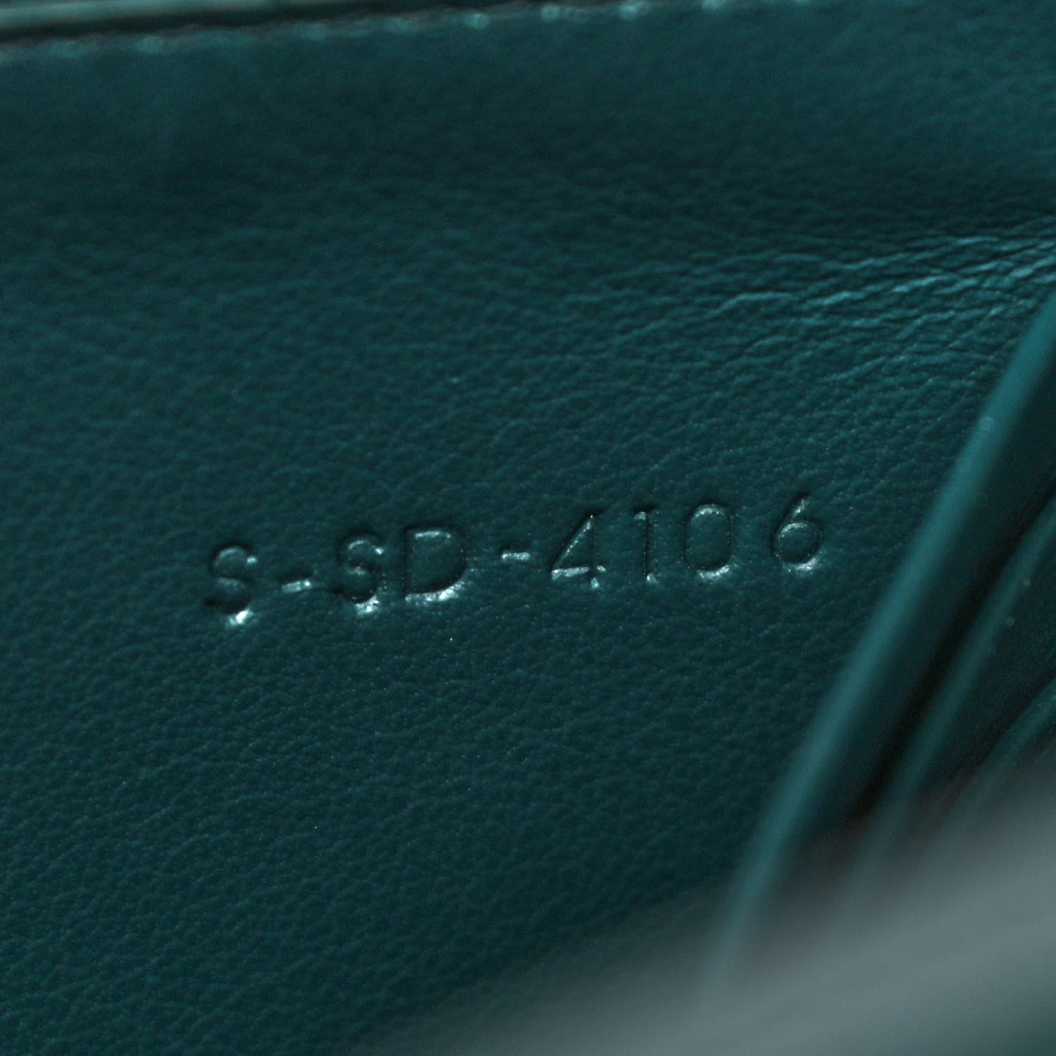 Celine Smooth Lambskin Frame Evening Chain Clutch Mineral Dark Green 8 of 19